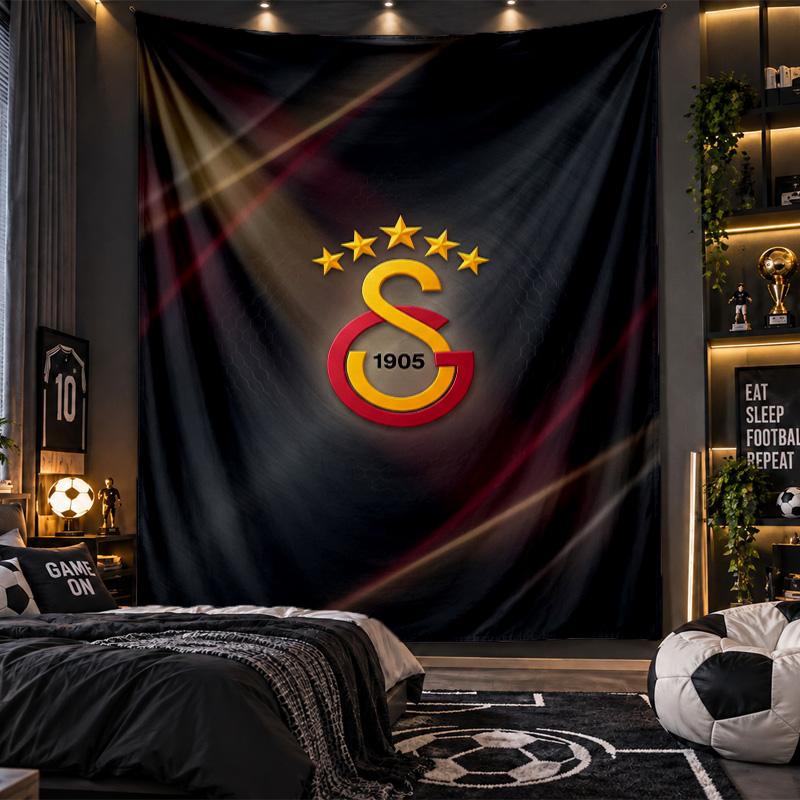 Arazzo da Appendere a Parete Tessuto Stampato Galatasaray FC per Soggiorno Camera da Letto Decorazione Casa