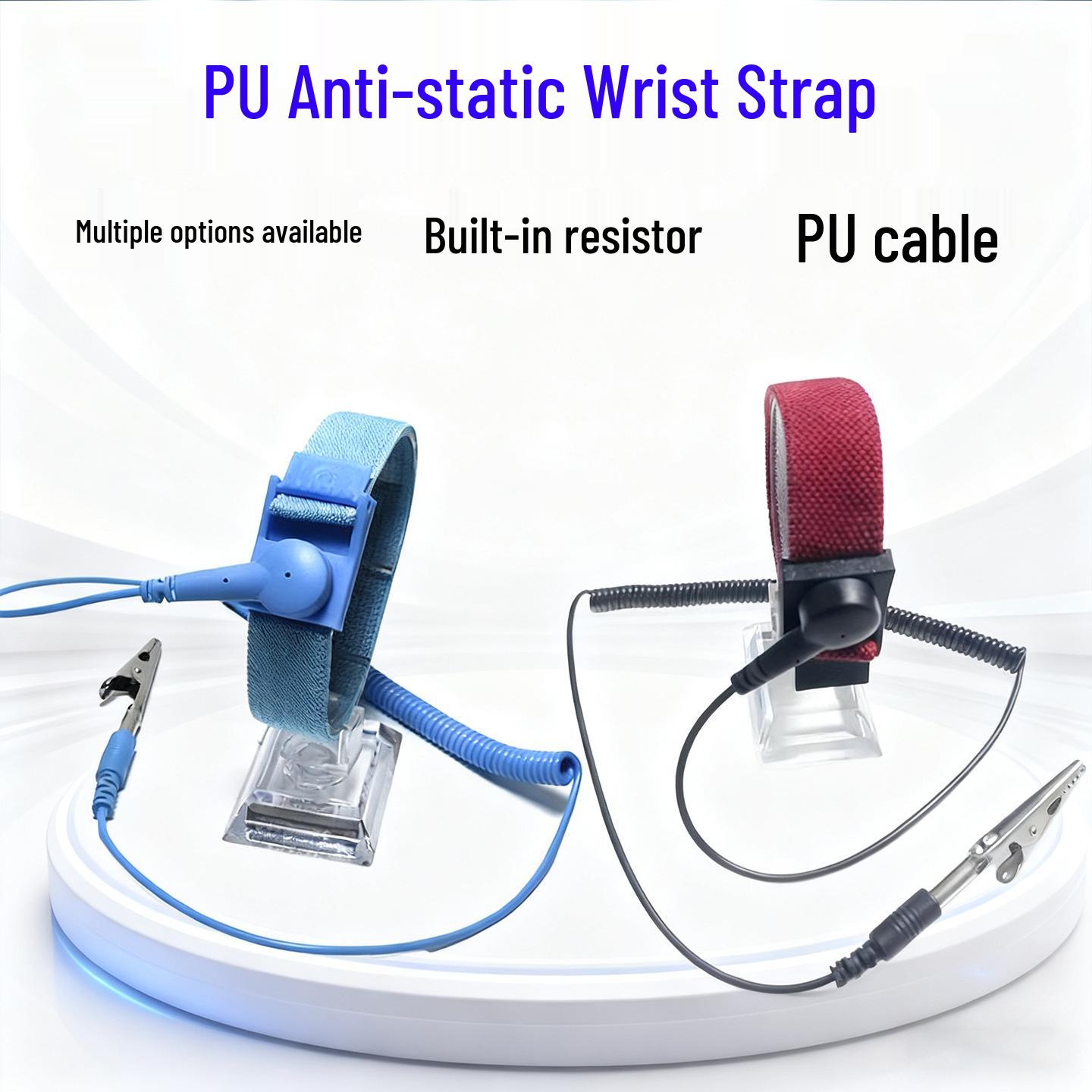 

Qisu Anti-static PU Wrist Strap with ESD Alarm - Jujube Red 1.8m Wrist Band (Clear Bag)