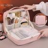8098 Large Capacity Portable Makeup Bag For Travel Luxury Toiletry Organizer Double Layer Waterproof