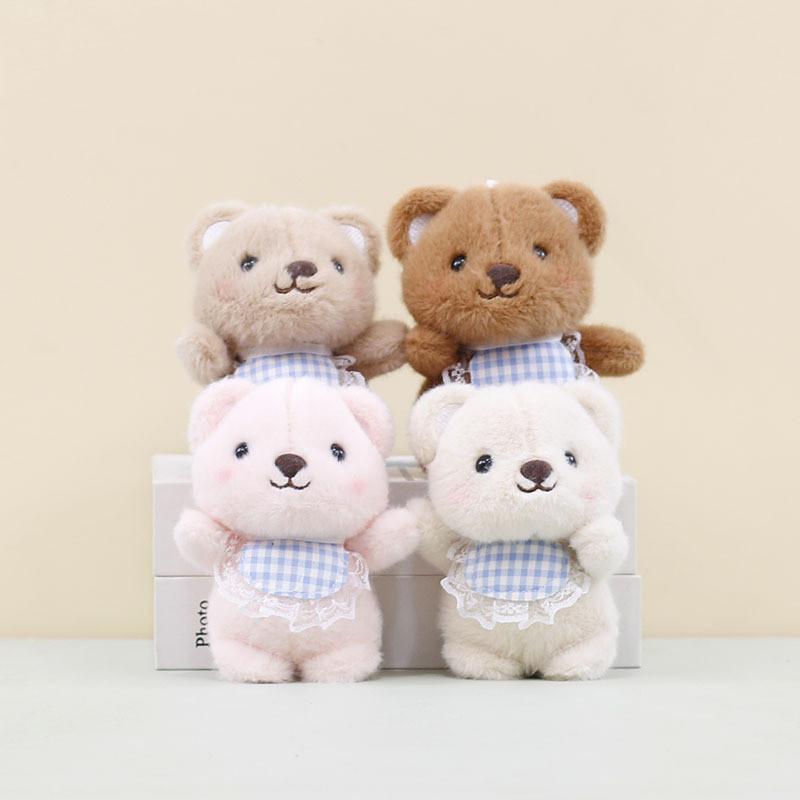 Adorable Plush Bear Keychain Super Soft Short Plush Material Cute Bear Gift