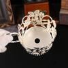 Tea Cup Stand with Side Handle, Metal Cup Rest for Tea Table Service and Office Beverage Counter Routine Daily