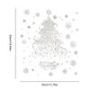 Weihnachtsfensterbilder 2 Bögen Wiederverwendbare Aufkleber 13,7 X 19,6 Zoll Statischer Weihnachtsbaum Winter-Fensteraufkleber für Zuhause, Party, Glas