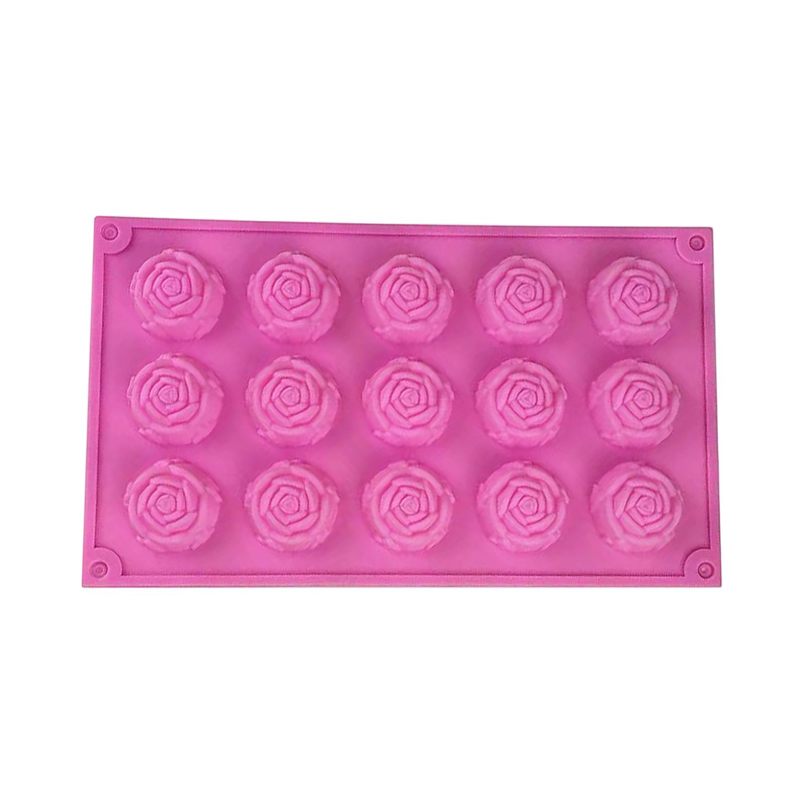 

Cavity Rose Chocolate Mold, Silicone Roses Molds For Chocolate, Candy, Ice-,Jelly, Candles, Soaps, Cupcake Decorations One Size рожевий