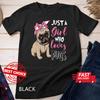 Just a Girl Who Loves Cute Pug Dog Lover T-Shirt Mens Womens Tees Top S-3XL Q3652