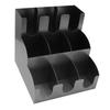 Cup and Lid Organizer 9 Compartment Stainless Steel Verticle Coffee Cup Dispenser and Lid Holder