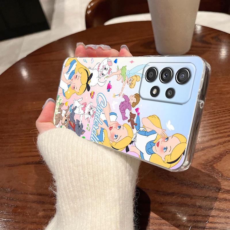 Case For Samsung Galaxy A57 A37 A56 5G A36 Case A55 A54 A35 A26 A07 A17 A16 A06 A34 A15 Cover Disney Princess Jasmine Cinderella