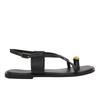 Fashion Fashion Ankle Strap Flat Sandals Women Metal Buckle Decoration Over Toe GLADIATOR Sandals Luxury Designer Summer Beach Slippers