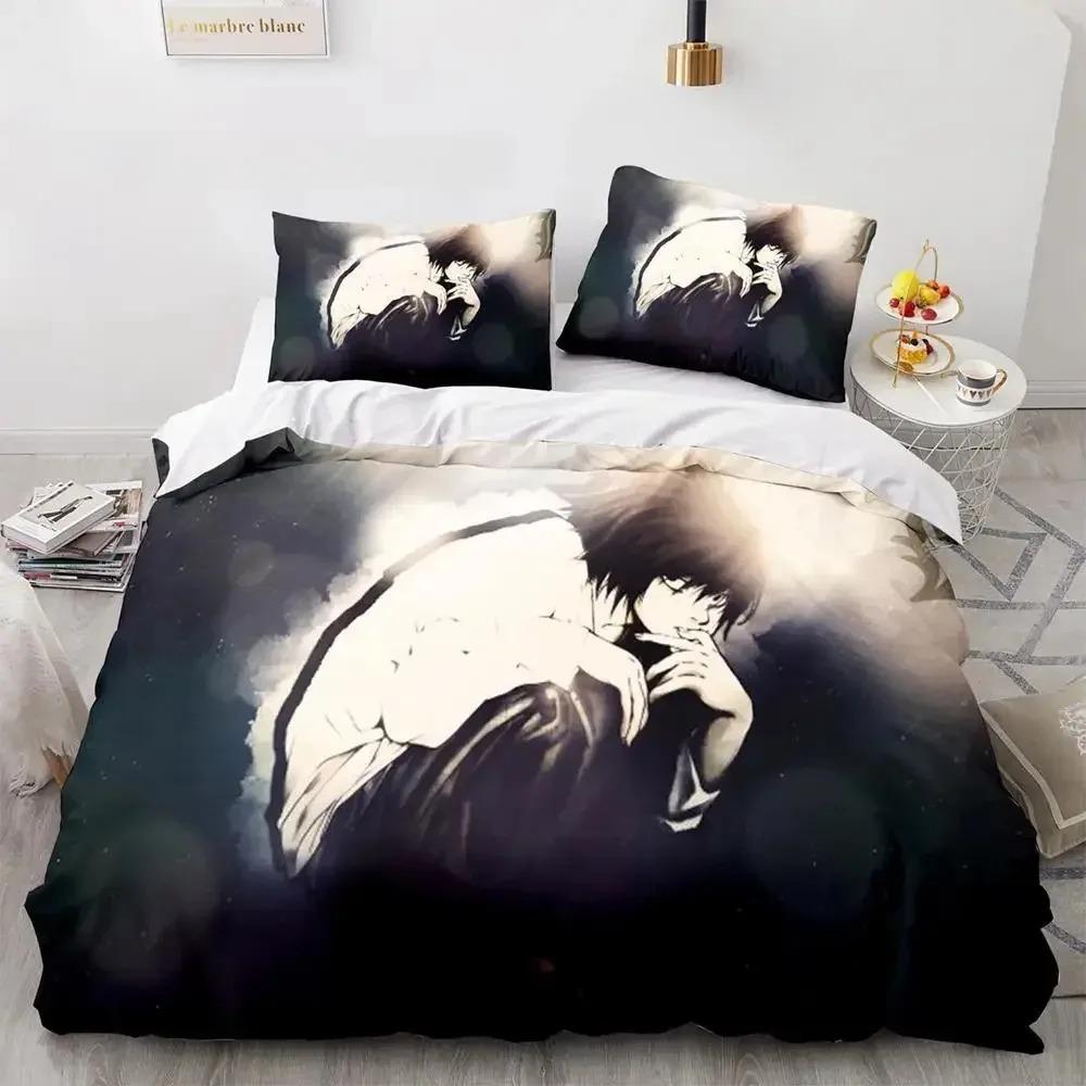 Комплект постельного белья Death Note Single Twin Full Queen King Size Bed Set Adult Kids Bedroom Duvet cover Sets 3D Print Anime Death Note
