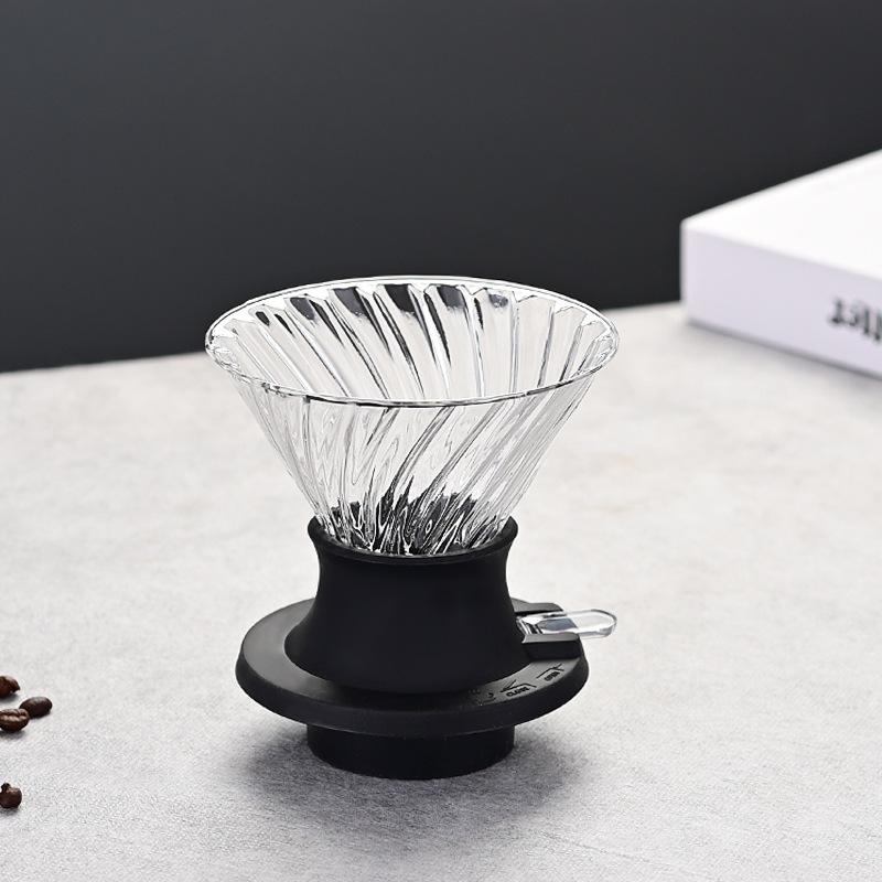 Coffee & Tea Brewer Heat-Resistant Borosilicate Glass,Pour Over Coffee Maker Tool Dripper,Coffee Brewing Pot,for Home Office