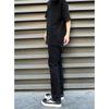 Mens Black Straight Fit Denim Jeans Winter Warm Casual High Waist Slim Stretch Cotton Pants Youth