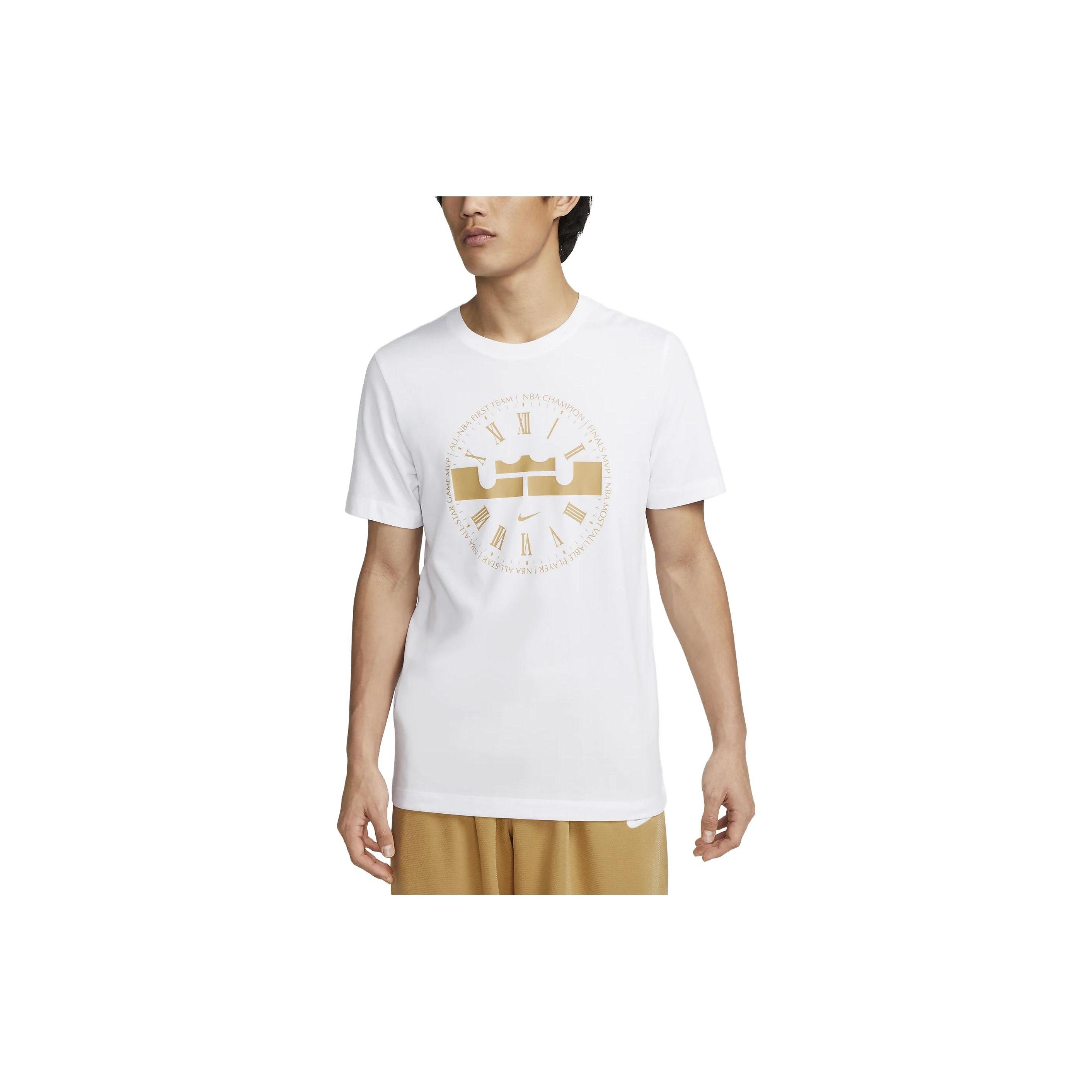 Nike Lebron James DRY-FIT T-Shirt White Men s DZ2703-100 XL