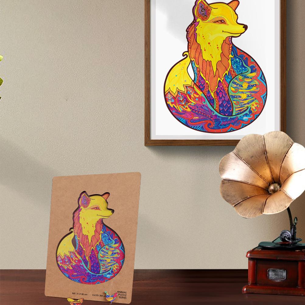 Wooden Jigsaw Puzzle Nature Theme Unique Colorful Animal Jigsaw Puzzle for Adults and Kids