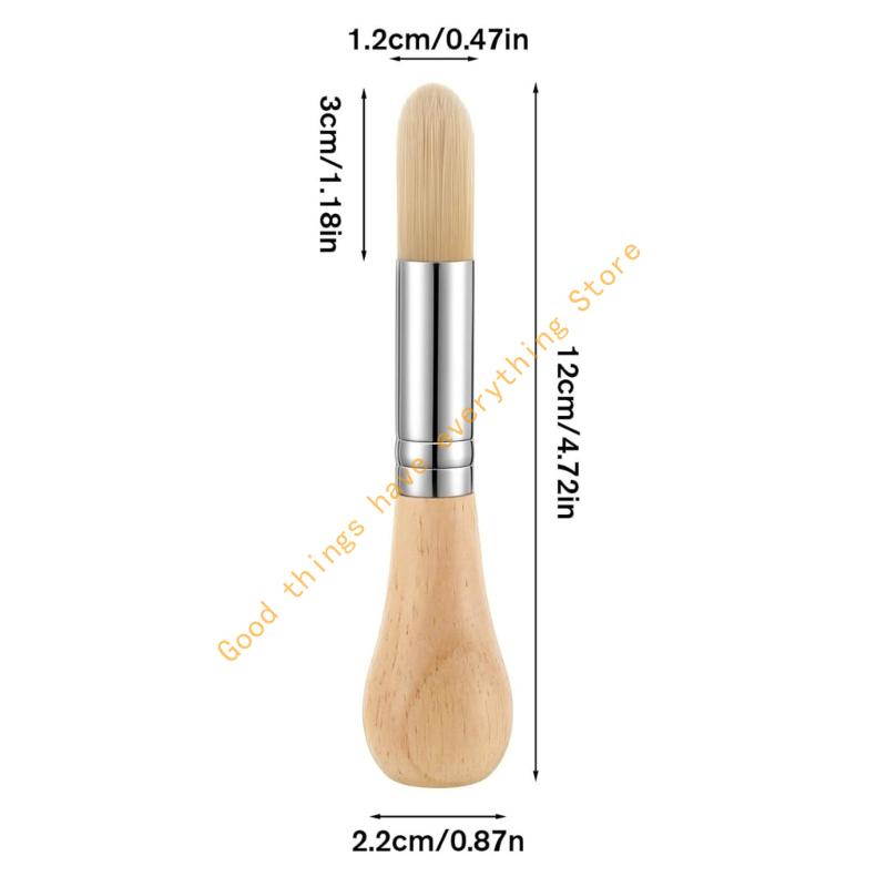 Set Of 4 Wooden Gourd Handle Art Brushes For Professional Artists 55KF