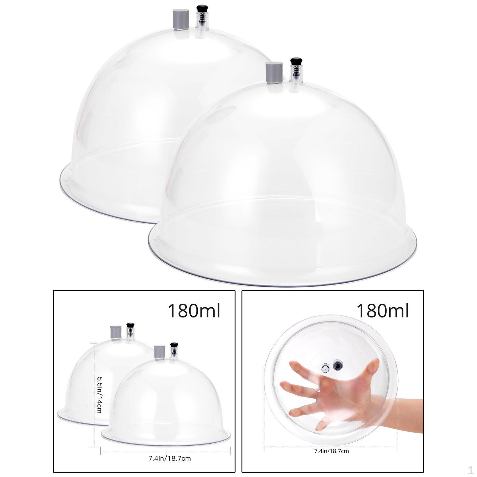 

2x Вакуумные банки Легкие для Подъема Большие Портативные Присоски Домашний СПА 180ML