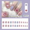 Purple Heart Gradient Marbled Nail Art Stickers - Square Style Wearable Tips