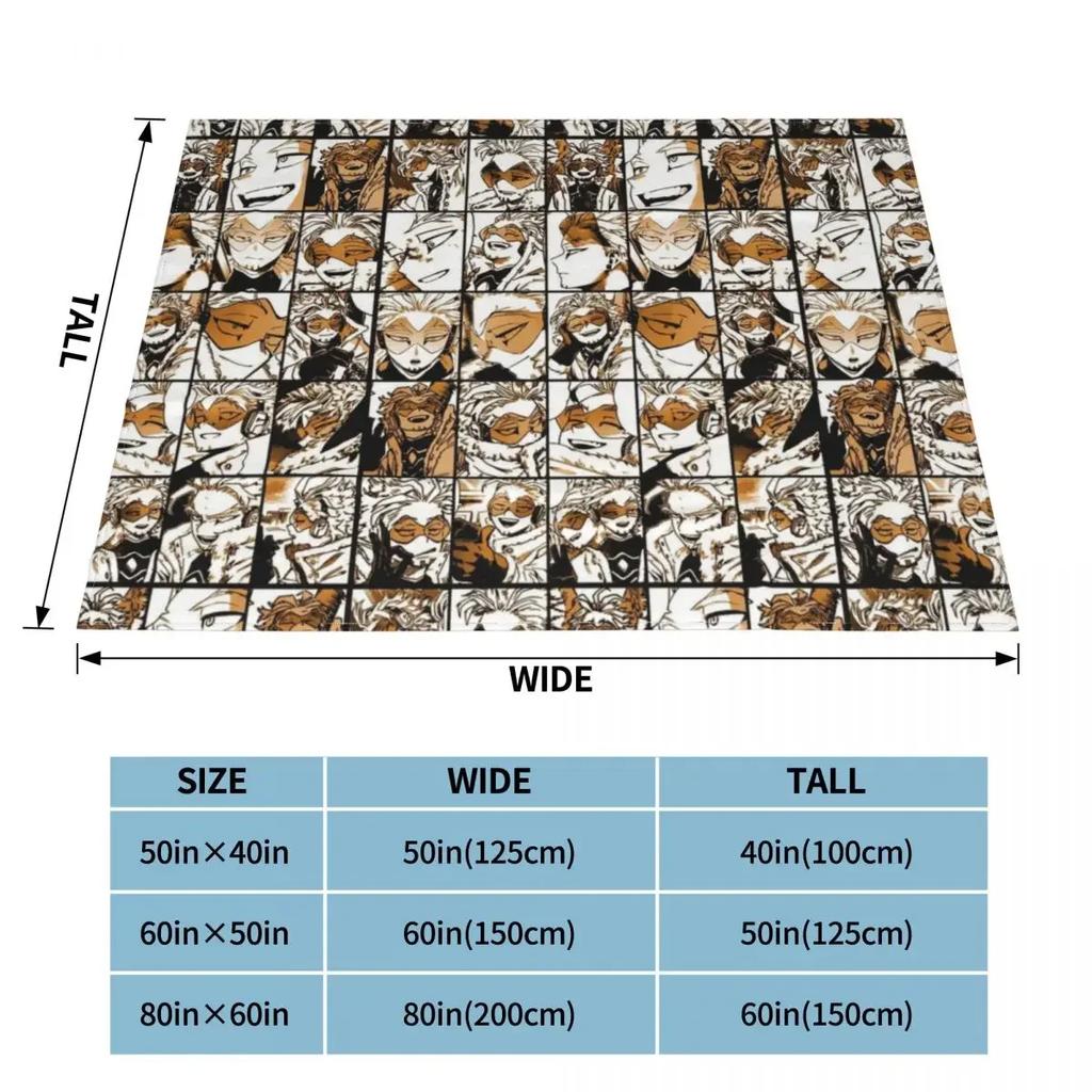 My Hero Academia Plaid Manga Hawk Spring Manga Blanket Fleece Decoration Bakugo Throw Blankets for Bedding Couch Bedspread