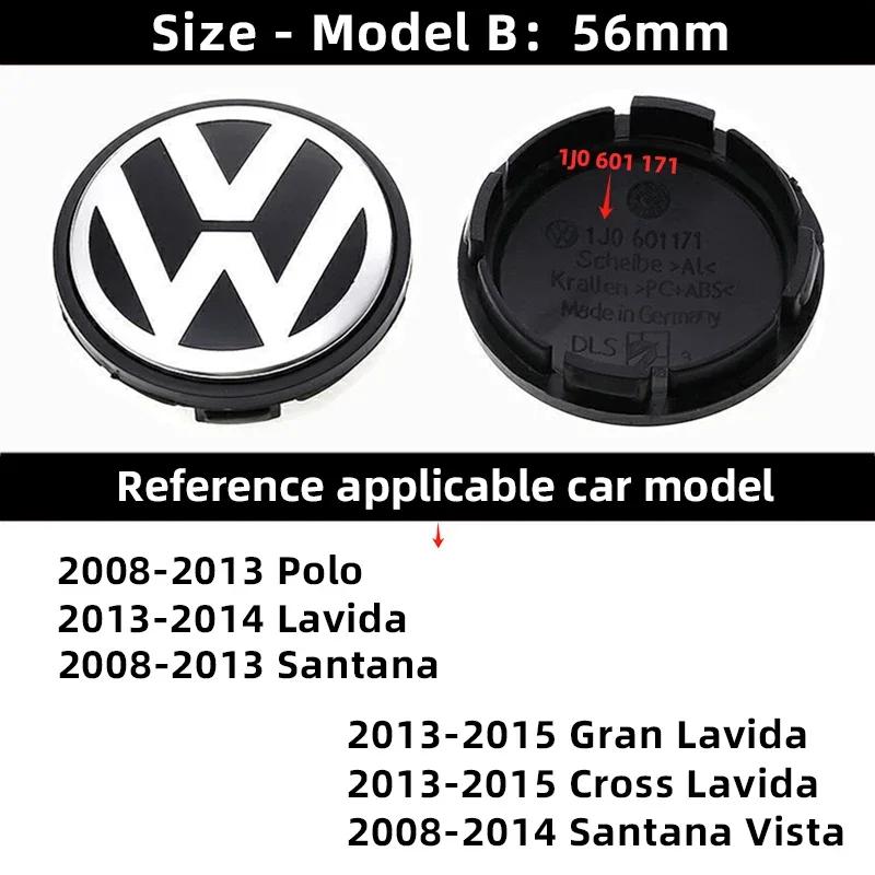 lmn1 ·4Pcs Volkswagen Wheel Center Cap Car Hub Cover Accessories For VW GTI Polo Golf Passat Tiguan Arteon Touareg Taigo Caddy Jetta