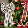 Large Christmas Bow Red Black Buffalo Plaid Christmas Wreath Bows Christmas Tree