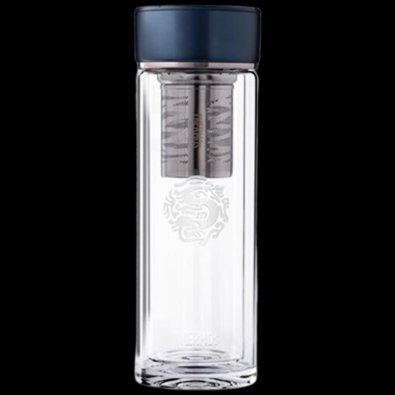 Thermos Dragon Series Double-Layer Glass Tea Infuser Bottle