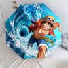 One Piece Luffy Battle Theme 8-Bone Automatic Folding Umbrella, Windproof, Perfect Gift for Daily Use