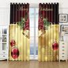 European Style Santa Claus Snowman Christmas Curtains for Living Room Bedroom Aesthetic Decoration Snowflake Window Drapes