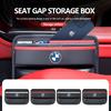 Car Seat Gap Organizer Leather Auto Console Side Crevice Storage Box For E46 E90 E60 F10 E39 F30 E36 E87 E90 E30 E53 F31 E92