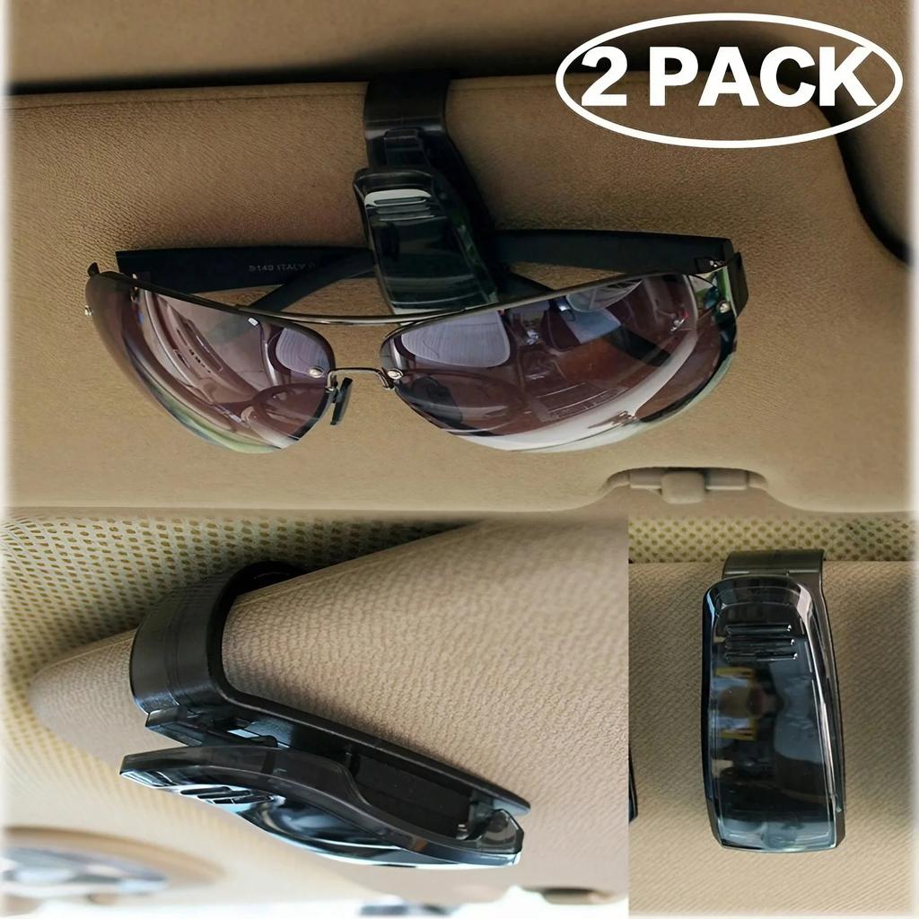 2PCS Auto Fastener Car Vehicle Sun Visor Sunglasses Eyeglasses Glasses Holder Card Ticket Pen Clip Automotive Accessories