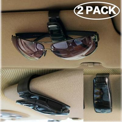 2 Stück Auto Befestigungselement Auto Fahrzeug Sonnenblende Sonnenbrillen Brillen Halter Karten Ticket Stift Klemme Automobilzubehör