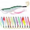 Fishing Lures Wooden Shrimp Boxed Fake Bait Hard Artificial Lure Wood Shrimp Bait for Octopus Cuttlefish Squid Tackle Accessorie
