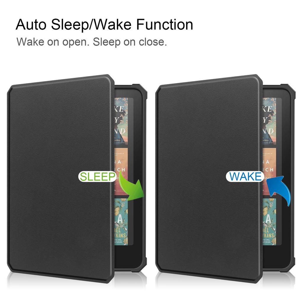 For Amazon Kindle Paperwhite (2024)/Kindle Colorsoft Case PU Leather + TPU E-Reader Cover Auto Wake/Sleep