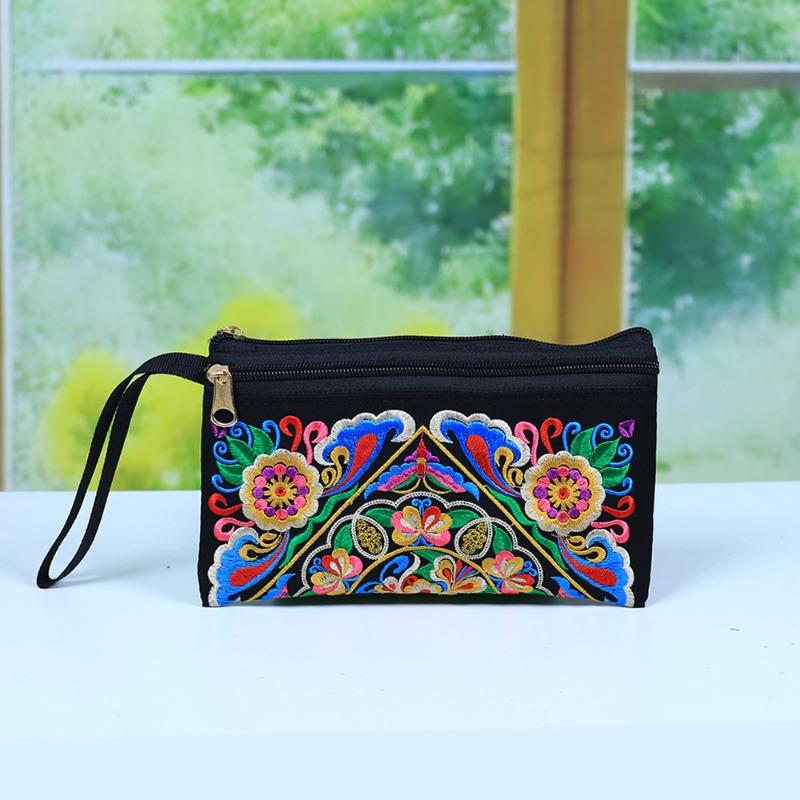 Embroidery clutch bag in mobile phone bag change bag fashion casual women's embroidery small bag