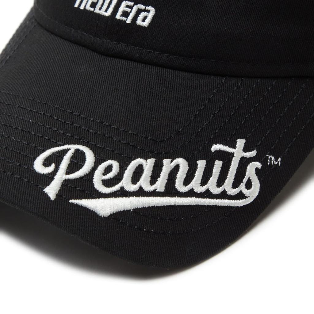 [New Era] Golf Cap 9TWENTY Snoopy Collaboration Black FREE GF 920CSLV PEANUTS VISOR LOGO BLK