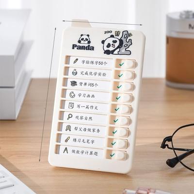 Cartão de Pontos de Bons Hábitos Destacável Capivara Panda Quadro de Planejamento de Tarefas Diárias Plástico Desenho Animado Cartão de Pontos de Autodisciplina Lista de Tarefas