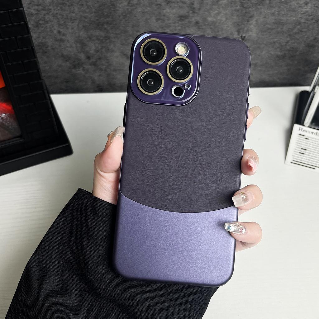 Napa Gemustertes Apple 15promax Handyhülle, Geeignet für IPhone14 Patchwork Furnier 13 Kristalllinsen Schutzhülle