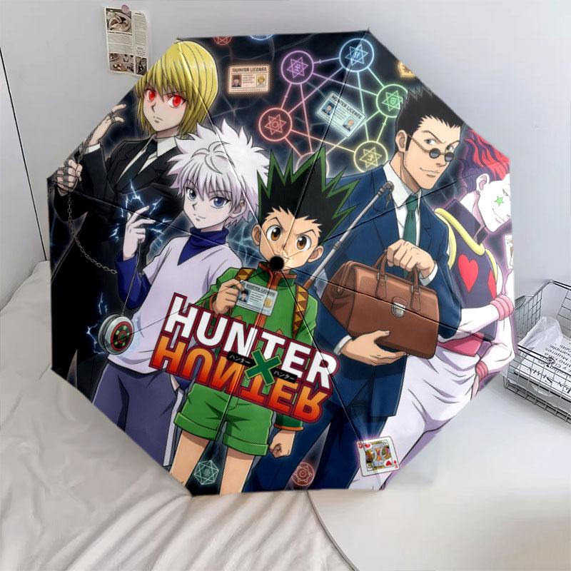1 PC Automatic Folding Umbrella - Hunter X Hunter Pattern Portable Foldable Design With 8 Ribs Christmas Birthday Gifts