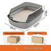 Extra Large Semi-Enclosed Cat Litter Box with Scoop
