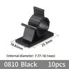 10Pcs Plastic Wire Clamp Holders Self-Adhesive Cable Tie Mounts  Electronics Cord Organization