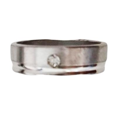Silberner 'Peaceful'-Stahlring - 6 mm