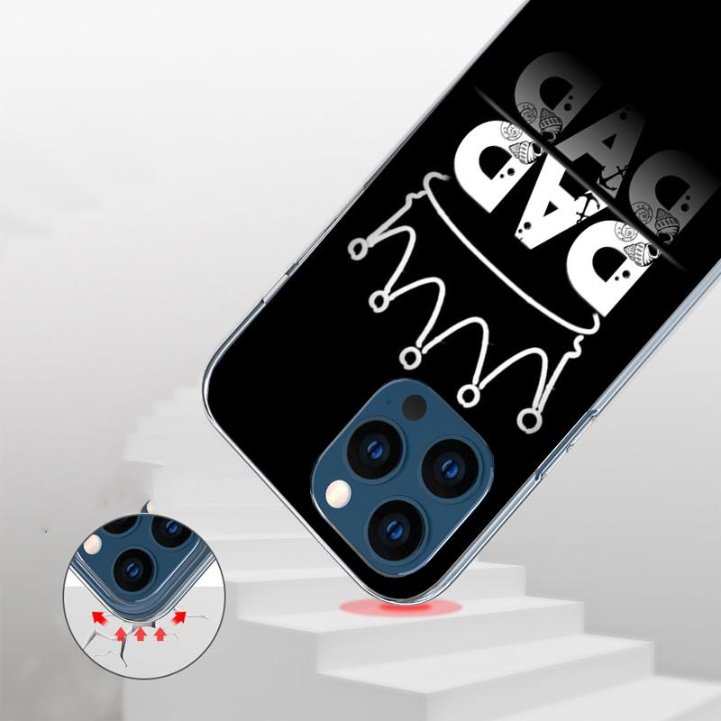 Dad And Baby Girl Boy Phone Case For iPhone 17 Air 16 Pro Max 16E 15 + 14 Plus 11 12 13 Mini 7 8 SE Gift Print Cover Fundas 17 A