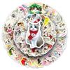 50 Cute Kittens Plush Graffiti Stickers for Creative Decoration - Ideal for Phone Cases & Skateboards