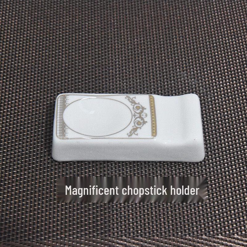 Golden Splendor Ceramic Chopstick Rests (Set of 10)