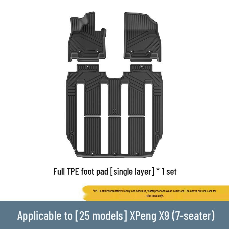 XPeng X9 TPE Trunk Mat: Eco-friendly, Waterproof & Wear-resistant Car Interior Accessory.