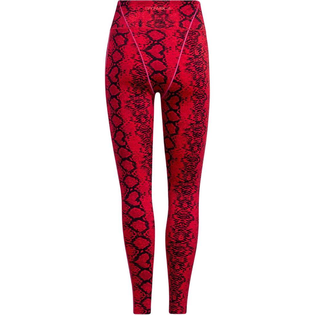adidas Ivy Park Allover Comfortable Printed Leggings Women Leggings Red Black HH9822