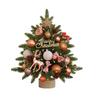 Mini Christmas Tree Set - Desktop PVC Xmas Tree with Lights, Eco-Friendly Decor,  Christmas Ornaments