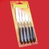 5PCS Wooden Handle Art Painting Scraper Metal Working Head Painting Shovel Tool  Pigment Blending