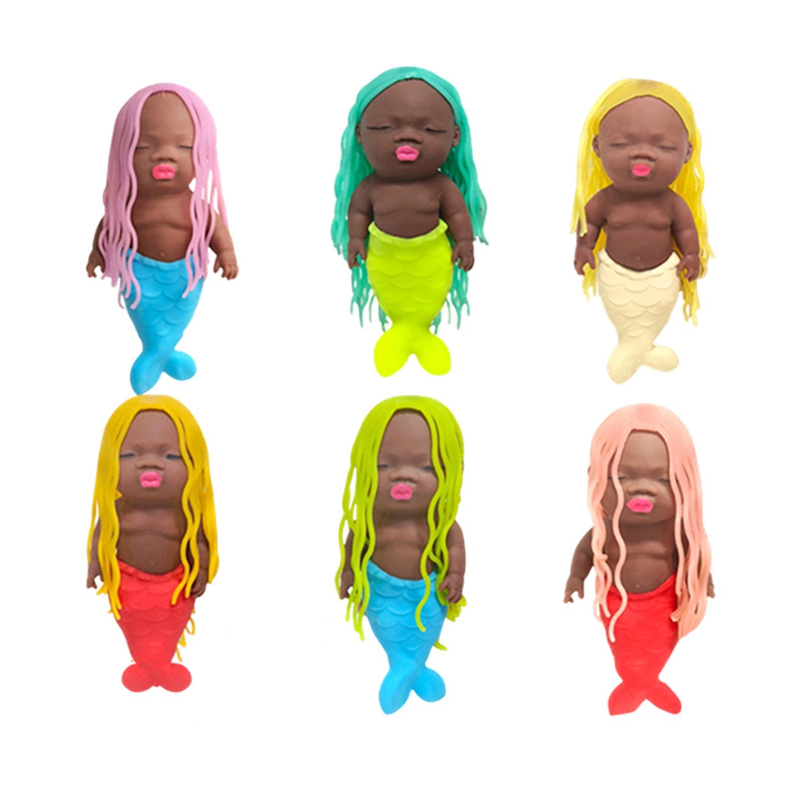 Уродливая кукла сжимает музыку Медленные отскоки Черная кукла Уродливая милая игрушка Ладья музыкальные ладони Резиновая черная кожаная кукла Кукла чёрный