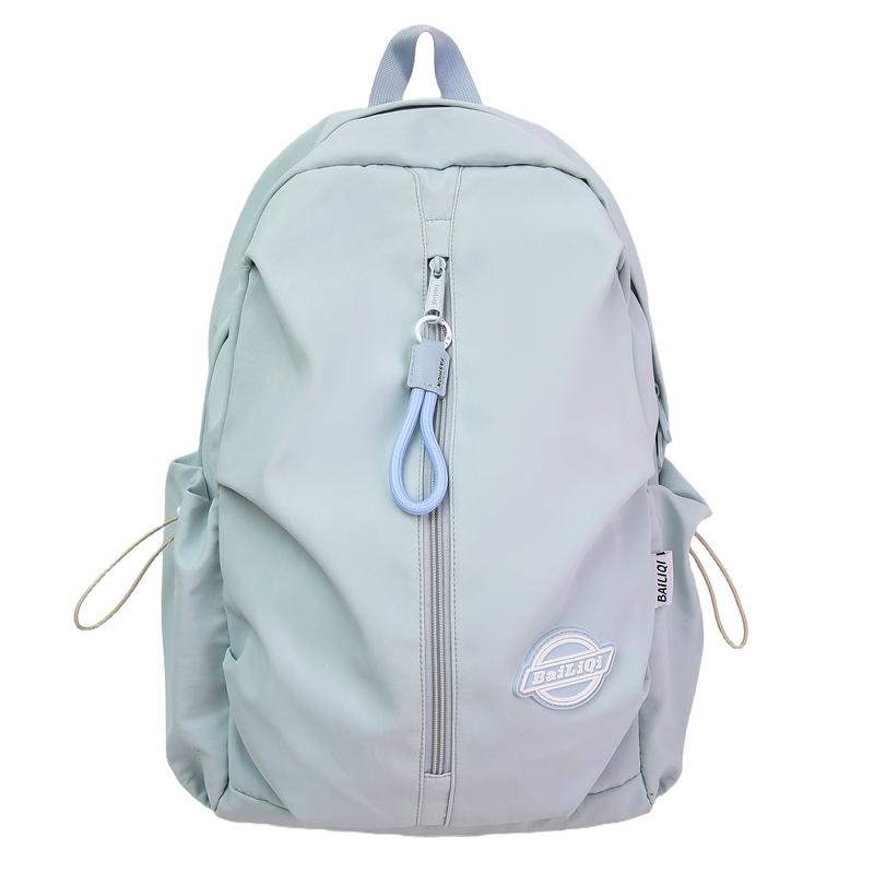 

Студенческий однотонный школьный рюкзак унисекс большой вместимости синий