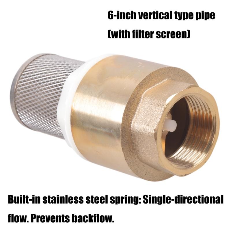 Brass Check Valves with Mesh Strainer Filter 3/4inch Internal Thread Foot Valves Water Pump Bottom Valves Easy To Use