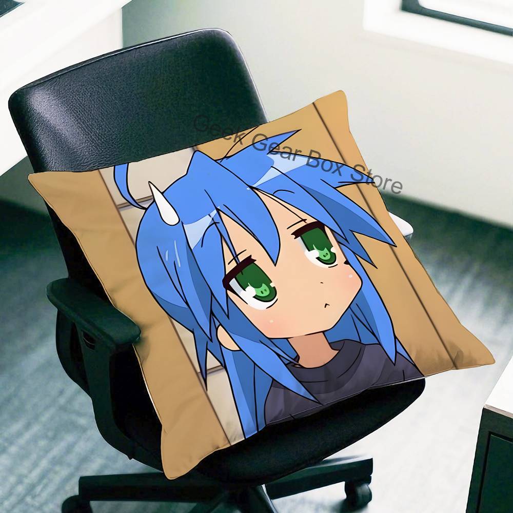 Konata Izumi LLucky SStar Anime Celebrity Merchandise AllMatch Printed Pillow Case Sofa Car Office Room Decoration Protector