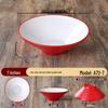 Zhebu Commercial 7-inch Melamine Douli Noodle Bowl - Red & White